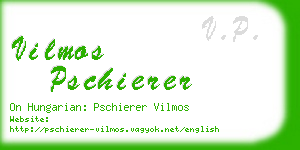 vilmos pschierer business card